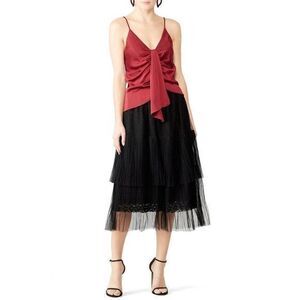 RAGA Black Macie Lace Midi Skirt